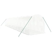 Оранжерия със стоманена рамка бяла 24 м² 12x2x2 м - Thumbnail 2