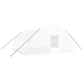 Оранжерия със стоманена рамка бяла 36 м² 6x6x2,85 м - Thumbnail 1