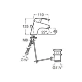 Смесител за баня с автоматичен изпразнител Monodin-N ROCA - Thumbnail 2