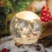 Светеща коледна топка Зимна картина - Thumbnail 2