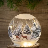 Светеща коледна топка Зимна картина - Thumbnail 1