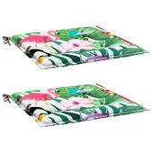 Възглавници за столове, 2 бр, многоцветни, 50x50x4 см, плат - VL361083 - Thumbnail 3