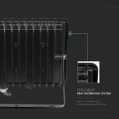 LED прожектор 50 W 6500 К черен Е-Series G2 V-TAC - Thumbnail 7