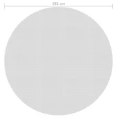 Плаващо соларно покривало за басейн PE 381 см сиво - Thumbnail 3