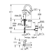 Смесител за баня 1/2″ L-размер Eurosmart GROHE - Thumbnail 2