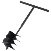 Свредло за пробиване на земя с дръжка, 250 мм, стомана, черно - Thumbnail 2