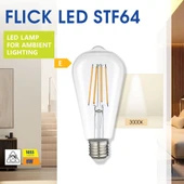 LED лампа филамент 8 W E27 3000 K FLICK VIVALUX - Thumbnail 4