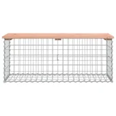 Градинска пейка дизайн габион 103x44x42 см дугласко дърво масив - VL834360 - Thumbnail 3
