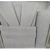 Комплект халат за баня с 2 кърпи Kalben IPEKCE - Thumbnail 1