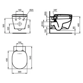 Конзолна тоалетна чиния с бидетна арматура Connect Vidima - Thumbnail 2