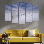 Мрежи  риболовни във водата - картина пано за стена - Thumbnail 3