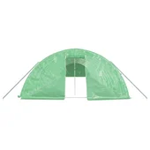 Оранжерия със стоманена рамка зелена 90 м² 18x5x2,3 м - Thumbnail 3