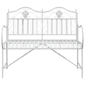 Пейка Бяла Метал 103.5 x 59 x 89 см Издръжлива Външна пейка - VL42008118 - Thumbnail 4