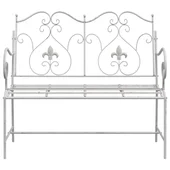 Пейка Бяла Метал 104 x 54 x 93 см Издръжлива Външна пейка - VL42008112 - Thumbnail 4