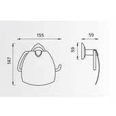 Поставка за тоалетна хартия Omega FAYANS - Thumbnail 2