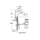 Roca l20 смесител за биде с автоматичен изпразнител - Thumbnail 2