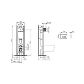 Структура за вграждане с бутон Е2332AA IDEAL STANDARD + тоалетна чиния Скала - Thumbnail 5