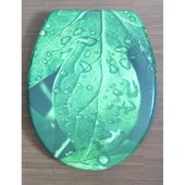 Тоалетна седалка с плавно затваряне 45.5х37.3см листа INTER CERAMIC - Thumbnail 1