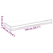 Възглавница за пейка Таупе 150x40x8 см Оксфордска тъкан - VL42001663 - Thumbnail 7