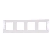 Четворна бяла рамка за ел. ключове и контакти Legrand Niloe - Thumbnail 1