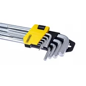 Дълги шестограми за работа под ъгъл 9 бр. 1.5-10 мм CR-V Topmaster - Thumbnail 2