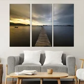 Дървен мост на остров Фукок - картина пано за стена - Thumbnail 2