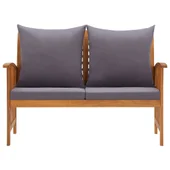 Градинска пейка с възглавници, 119 см, акация масив - VL310261 - Thumbnail 2
