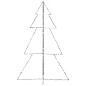 Коледна елха конус, 240 LED бели, за закрито и открито, 118x180 см - Thumbnail 6