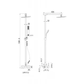 Комплект душ кабина 7005-1D и душ система със смесител VLS006 FORMA VITA - Thumbnail 6