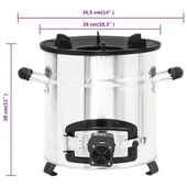 Печка на дърва с USB вентилатор сребриста 35,5x26x28 см инокс - Thumbnail 11