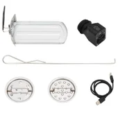 Печка на дърва с USB вентилатор сребриста 35,5x26x28 см инокс - Thumbnail 7