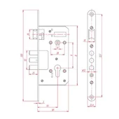 Секретна брава 2001 шип никел 90мм CODKEY - Thumbnail 2