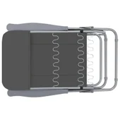 Сгъваеми градински столове с възглавници, 2 бр., сиви - Thumbnail 7