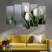 Букет бели лалета - картина пано за стена - Thumbnail 3