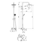 Душ система със смесител и аксесоари B0976AA SevaL VIDIMA - Thumbnail 4