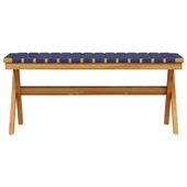 Градинска пейка, тъмносиня, акация масив и плат - VL366516 - Thumbnail 3