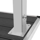 Градински душ с черно корито - стомана 210 см - Thumbnail 9