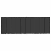 Шалте за шезлонг - черно - 186x58x4 см - Оксфорд плат - VL314165 - Thumbnail 5