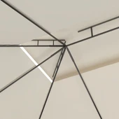 Шатра, 4x3x2,7 м, кремава, 160 г/м² - Thumbnail 5