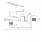 Смесител за вана/душ Помпей FORMA VITA - Thumbnail 2