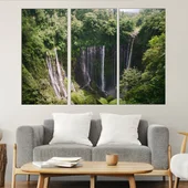 Водопада  tumpaksewu в Индонезия  - картина пано за стена - Thumbnail 2