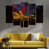 Абстрктно - цвете и мастило - картина пано за стена - Thumbnail 3