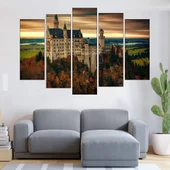 Баварски замък "Неушванщайн" - картина пано за стена - Thumbnail 3