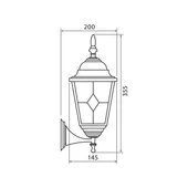 Фенер с долен носач античен месинг Murano VIVALUX - Thumbnail 2
