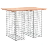 Градинска пейка дизайн габион 100x70x72 см дугласко дърво масив - VL834366 - Thumbnail 2