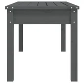 Градинска пейка сива 109x44x45 см борово дърво масив - VL824006 - Thumbnail 5