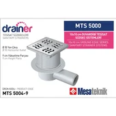 Хоризонтален сифон 10x10см Ø50 мм тясна периферия Mesa Teknik - Thumbnail 2