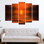 Красив залез над спокойни води - картина пано за стена - Thumbnail 3