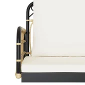 Пейка-люлка с възглавници, 105x58x38 см, полиратан и стомана - VL4009298 - Thumbnail 9