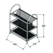 Сушилник за съдове на три нива ICKA 480F INTER CERAMIC - Thumbnail 2